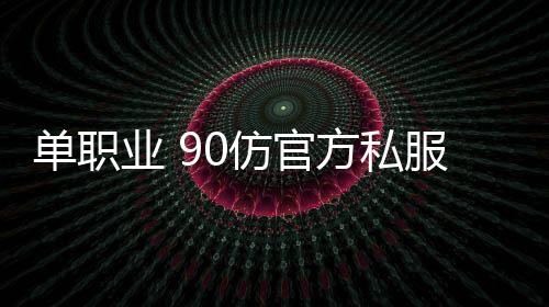 单职业 90仿官方私服（单职业仿官100）