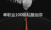 单职业100级私服剑宗（单职业100版本剑宗完美细节打造）