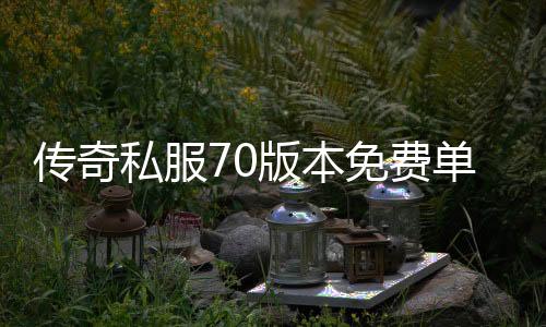 传奇私服70版本免费单职业直播（最新免费单职业直播平台）