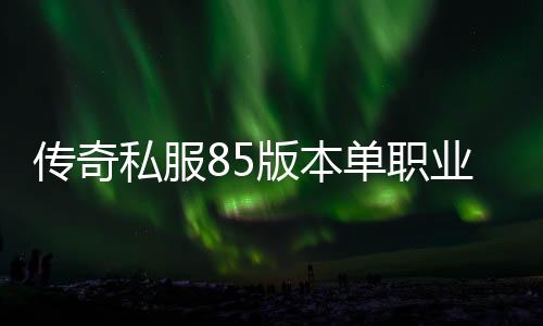 传奇私服85版本单职业PK技巧分享,如何在传奇私服85版本单职业中提升PK实力