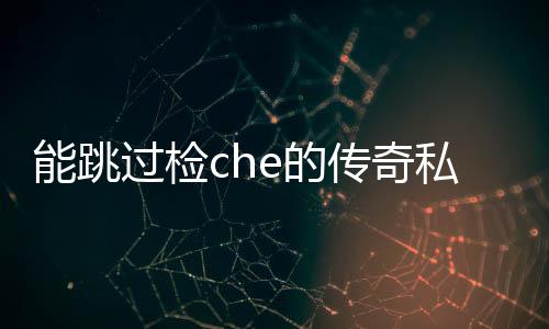 能跳过检che的传奇私服外挂